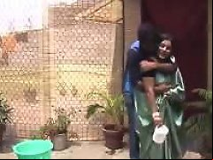 Satin Silk Saree Aunty Romance